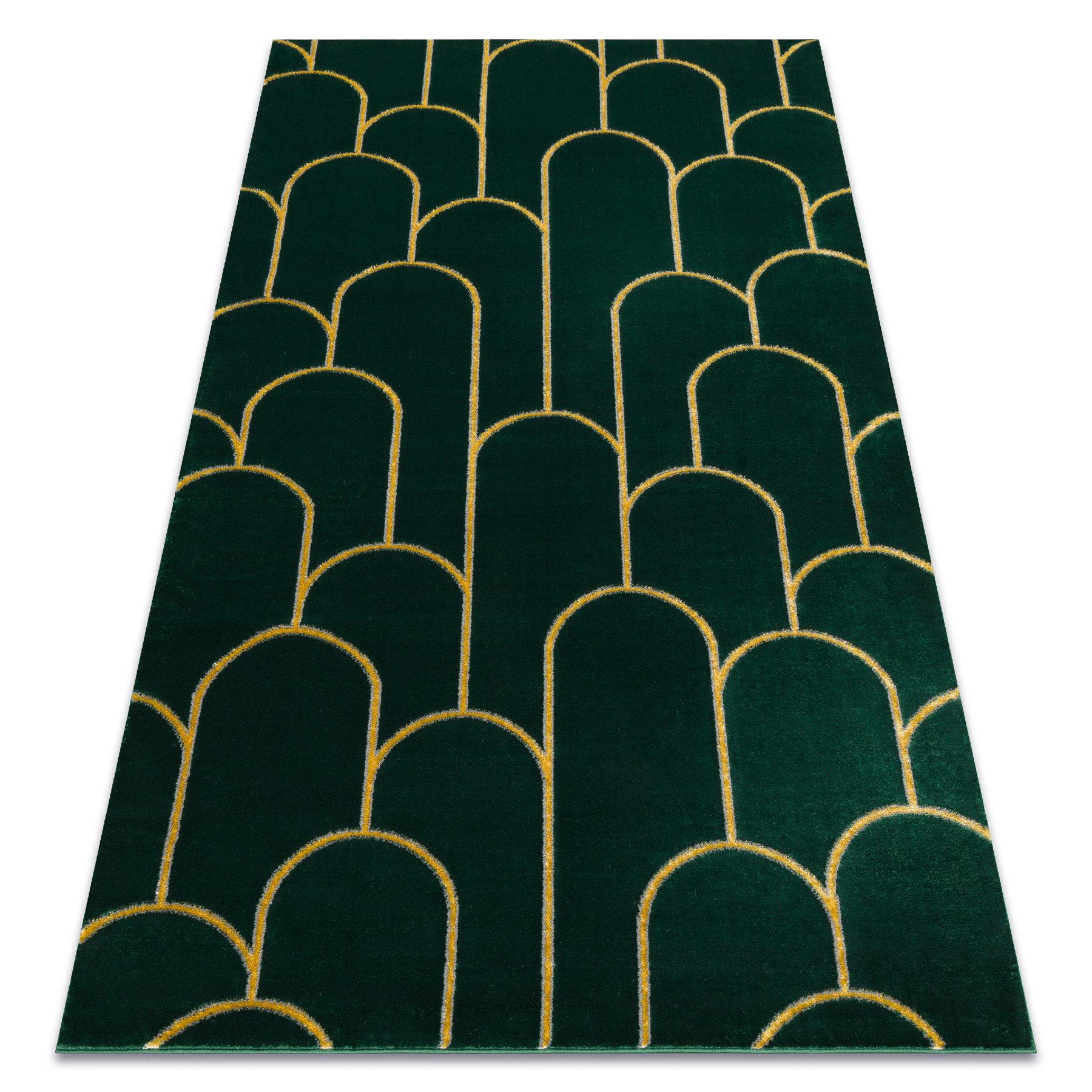 Tapijt EMERALD exclusief 1021 stijlvol art deco, fles groen / Moderne tapijten
