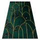 изключителен EMERALD килим 1016 блясък, art deco, мрамор бутилка зелена / злато