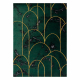 килим EMERALD ексклюзивний 1016 гламур стильний art deco, Мармур пляшковий зелений / золото