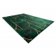 Kizárólagos EMERALD szőnyeg 1016 glamour, elegáns art deco, márvány üveg zöld / arany
