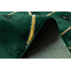 изключителен EMERALD килим 1016 блясък, art deco, мрамор бутилка зелена / злато