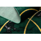 Kilimas EMERALD išskirtinis 1016 glamour, stilingas art deco, marmuras butelis žalias / auksas