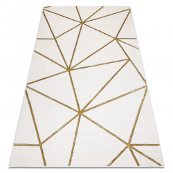 Exclusive EMERALD Carpet 1013 glamour, stylish geometric cream / gold