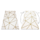 Kilimas EMERALD išskirtinis 1013 glamour, stilingas geometrinis kremas / auksas