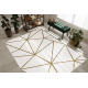 изключителен EMERALD килим 1013 блясък, геометричен сметана / злато