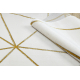 Eksklusiv EMERALD Teppe 1013 glamour, stilig geometriske krem / gull