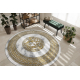 Tæppe EMERALD eksklusiv 1011 cirkel glamour, medusa Kreikkalainen kehys fløde / guld