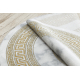 Kilimas EMERALD išskirtinis 1011 Apskritas kilimas glamour, medūza graikų rėmas kremas / auksas