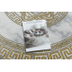 Exklusiv EMERALD Teppich 1011 Kreis glamour, Meduse griechisch Rahmen creme / gold