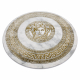 Tæppe EMERALD eksklusiv 1011 cirkel glamour, medusa Kreikkalainen kehys fløde / guld