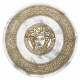 Tapis EMERALD exclusif 1011 cercle glamour, méduse grec cadre crème / or