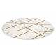 Preproga EMERALD ekskluzivno 1012 krog - glamour, stilski marmorja, geometrijski krema / zlato