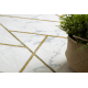Tæppe EMERALD eksklusiv 1012 cirkel - glamour, stilfuld marmor, geometrisk fløde / guld
