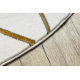 Kizárólagos EMERALD szőnyeg 1012 kör - glamour, elegáns márvány, geometriai krém / arany