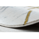 Dywan EMERALD ekskluzywny 1012 koło - glamour, stylowy marmur, geometryczny krem / złoty