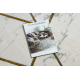 Eksklusiv EMERALD Teppe 1012 sirkel - glamour, stilig marmor, geometriske krem / gull