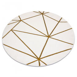 Eksklusiv EMERALD Teppe 1013 sirkel - glamour, stilig geometriske krem / gull