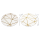 Matto EMERALD yksinomainen 1013 pyöreä - glamouria, tyylikäs geometrinen kerma / kulta-