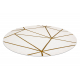 Koberec okrúhly EMERALD exkluzívne 1013 glamour, štýlový geometrický krém / zlato