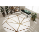 Kizárólagos EMERALD szőnyeg 1013 kör - glamour, elegáns geometriai krém / arany