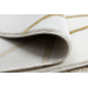 Kilimas EMERALD išskirtinis 1013 Apskritas kilimas - glamour, stilingas geometrinis kremas / auksas