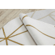 Kizárólagos EMERALD szőnyeg 1013 kör - glamour, elegáns geometriai krém / arany