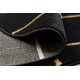 Koberec kulatý EMERALD výhradní 1012 glamour, stylový mramor, geometrický černý / zlato