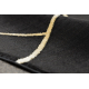 изключителен EMERALD килим 1012 кръг - блясък, мрамор, геометричен черен / злато