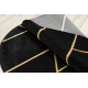 Paklājs EMERALD ekskluzīvs 1012 aplis - glamour, stilīgs marvalzis, ģeometriskas melns / zelts