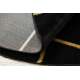 Kilimas EMERALD išskirtinis 1012 Apskritas kilimas - glamour, stilingas marmuras, geometrinis juodas / auksas