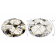 Paklājs EMERALD ekskluzīvs 1020 aplis - glamour, stilīgs marvalzis, trijstūri melns / zelts