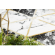Αποκλειστικό EMERALD Χαλί 1020 κύκλος - αίγλη, κομψό μάρμαρο, τρίγωνα μαύρο / χρυσός
