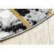изключителен EMERALD килим 1020 кръг - блясък, мрамор, триъгълници черен / злато