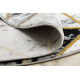 изключителен EMERALD килим 1020 кръг - блясък, мрамор, триъгълници черен / злато