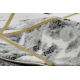 Alfombra EMERALD exclusivo 1020 circulo - glamour, elegante mármol, triangulos negro / oro