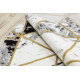 Matto EMERALD yksinomainen 1020 pyöreä - glamouria, tyylikäs marmori, kolmiot musta / kulta-