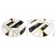 изключителен EMERALD килим 1015 кръг - блясък, мрамор, геометричен черен / злато