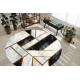 Eksklusiv EMERALD Teppe 1015 sirkel - glamour, stilig marmor, geometriske svart / gull