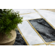 Tæppe EMERALD eksklusiv 1015 cirkel - glamour, stilfuld marmor, geometrisk sort / guld