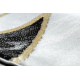 Koberec kulatý EMERALD výhradní 1015 glamour, stylový mramor, geometrický černý / zlato