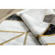 Preproga EMERALD ekskluzivno 1015 krog - glamour, stilski marmorja, geometrijski črn / zlato