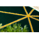Exklusiv EMERALD Teppich 1013 Kreis - glamour, stilvoll geometrisch Flaschengrün / gold