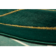 Kizárólagos EMERALD szőnyeg 1013 kör - glamour, elegáns geometriai üveg zöld / arany