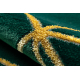Koberec okrúhly EMERALD exkluzívne 1013 glamour, štýlový geometrický fľaškovo zelené / zlato