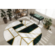Tepih EMERALD exclusief 1015 krug - glamur, stilski mramor, geometrijski tamnozelene boje / zlato