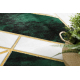 Dywan EMERALD ekskluzywny 1015 koło - glamour, stylowy marmur, geometryczny butelkowa zieleń / złoty