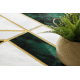 Preproga EMERALD ekskluzivno 1015 krog - glamour, stilski marmorja, geometrijski steklenica zelena / zlato
