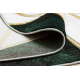 Eksklusiv EMERALD Teppe 1015 sirkel - glamour, stilig marmor, geometriske flaske grønn / gull