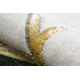 Koberec okrúhly EMERALD exkluzívne 1015 glamour, štýlový mramor, geometrický fľaškovo zelené / zlato