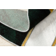 Koberec kulatý EMERALD výhradní 1015 glamour, stylový mramor, geometrický lahvově zelená / zlato